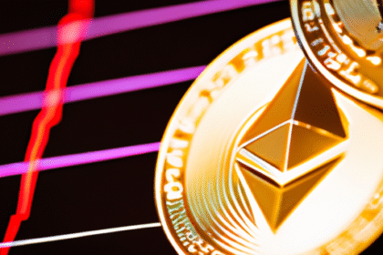 Gráfico detalhado com análise técnica de Bitcoin e Ethereum, mostrando indicadores RSI e MACD.