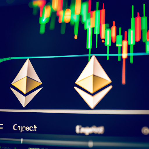 Gráfico analítico mostrando movimentos de preços do Bitcoin e Ethereum com indicadores técnicos.