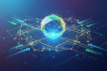 Arte digital abstrata e moderna representando consult