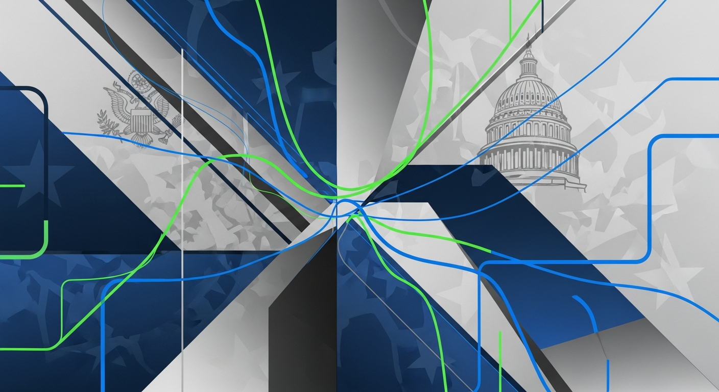 Arte abstrata moderna: impacto da regulamentação de criptomoedas na política dos EUA.