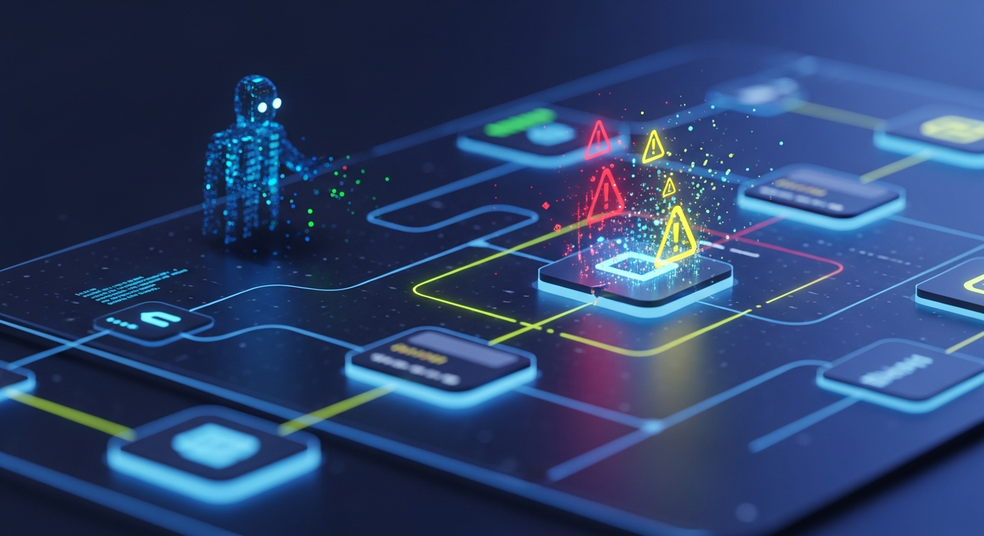 Arte digital moderna: Interface abstrata e brilhante ilustra vulnerabilidade de segurança em ecossistema DeFi