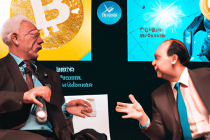 Changpeng Zhao e Peter Schiff debatem sobre Bitcoin e ouro na Binance Blockchain Week em Dubai.