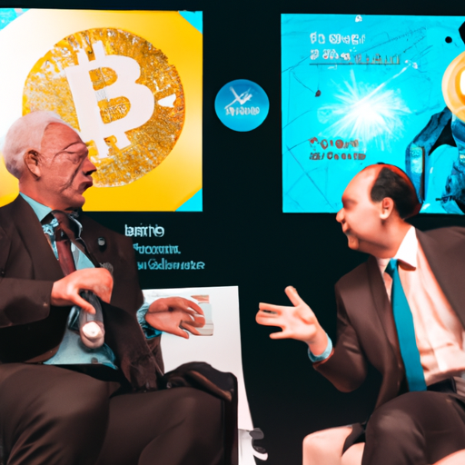 Changpeng Zhao e Peter Schiff debatem sobre Bitcoin e ouro na Binance Blockchain Week em Dubai.