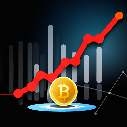 Gráfico ilustrativo mostrando o crescimento do mercado de criptomoedas e conceitos financeiros inovadores.