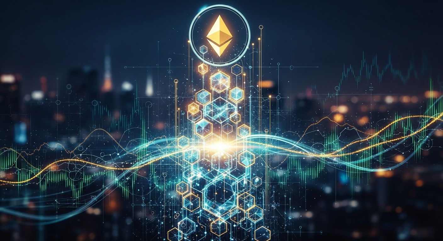 Representação abstrata de crescimento financeiro