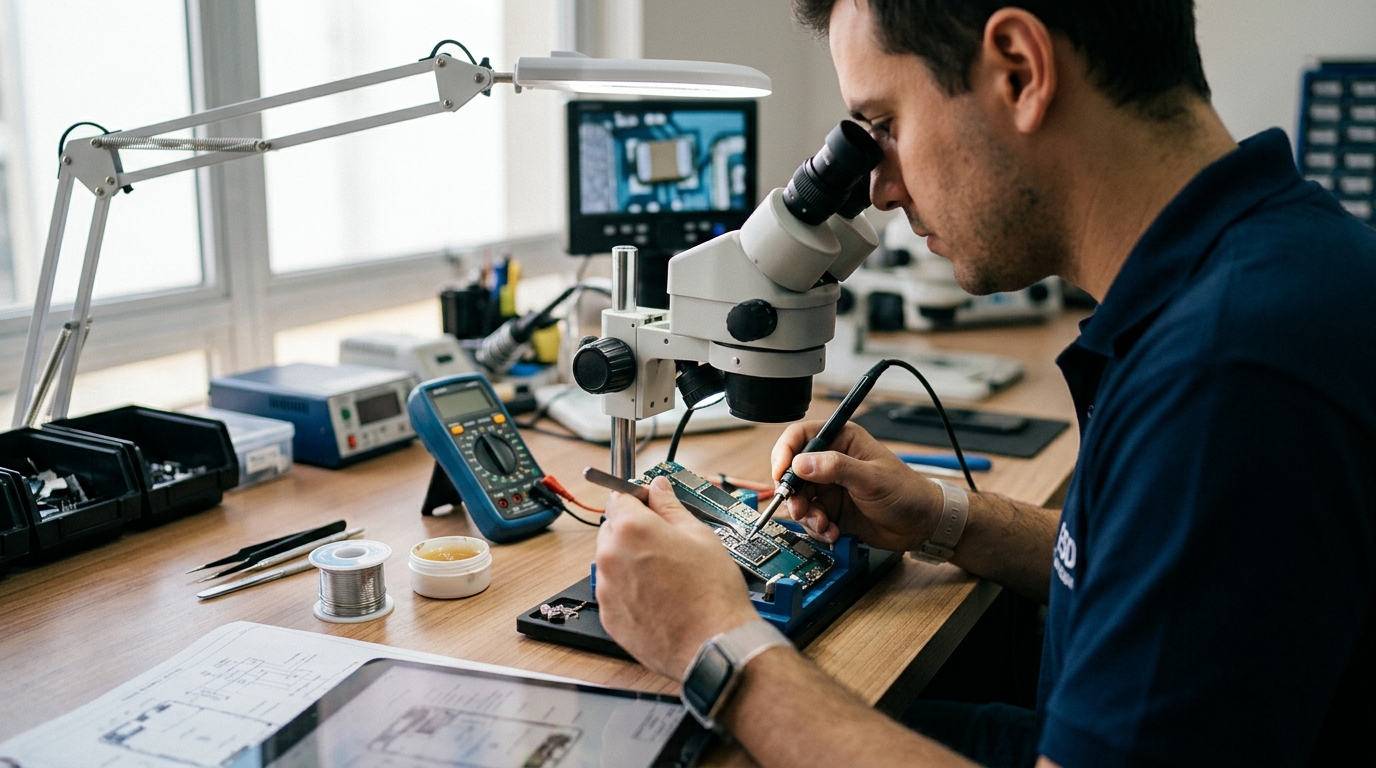 Diagnóstico de Hardware: Além da Troca de Módulos — conserto de celular