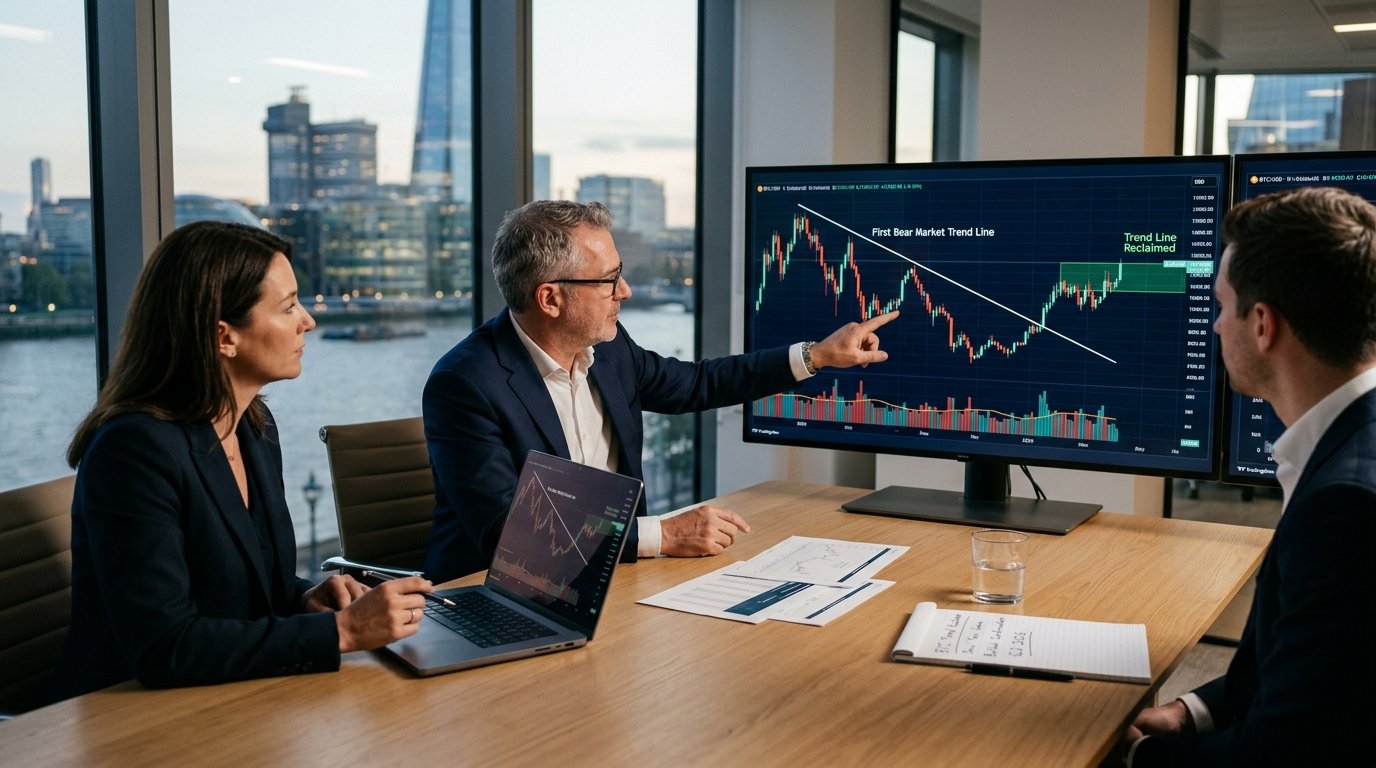 Bitcoin: Primeira retomada de tendência desde 2026 — First bear-market trend line reclaim since 2025: Five things to know in